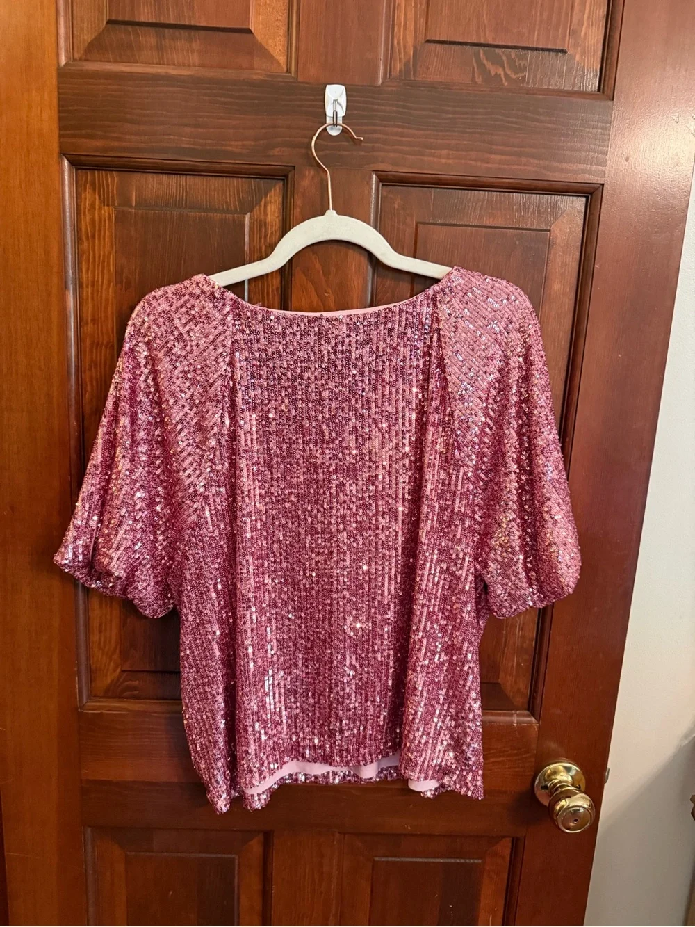 Lilly Pulitzer Pink Sequin Short-Sleeve Top